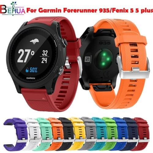 22mm For Garmin Forerunner 935 smart watch Band with quick release silicone easy-fit wrist strap For Fenix5 5 plus Replacement