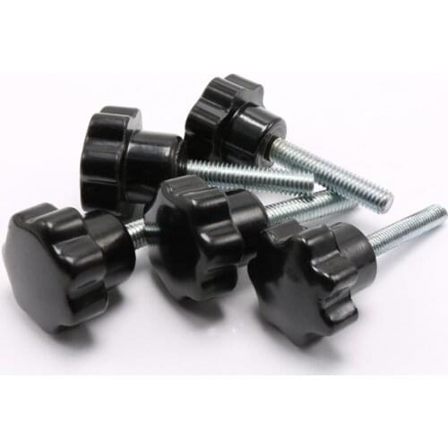 Thread Length 16mm Screws Knob M5*0.8 M6*1 M8*1.25 M10*1.5 M12*1.75 Thread Star Shaped Head Thread Clamping Screw Bolt Knob