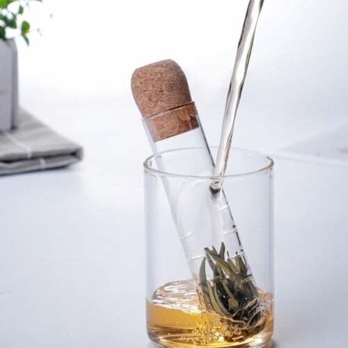 Creative Transparent Tea Infuser Tube Heat Resistant Tea Strainer Tea Maker Filter Leisure Test Tube Kitchen Supplies