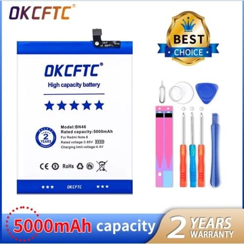 Replacement Battery BN46 For Xiaomi Redmi Note8 Note 8T 8 Redmi 7 Redmi7 Rechargeable Phone Battery 5000mAh