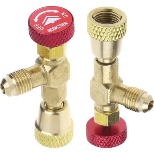 1PC R410 90° Degree Refrigeration Adapter Connector Gauges Hose Refrigerant Dropship