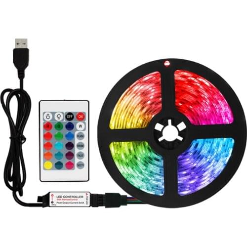 LED Strip Lights 5V Led SMD2835 RGB Flexible Tape Diode Bluetooth DC Remote Control Lighting 3 Key TV Background Luces led Decor