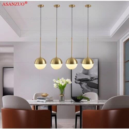 Mordic Pendant Lights Vintage Hoop Gold Modern LED Hanging Lamp for Living Room Home Loft Industrial Decor lamp