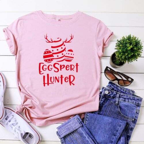 2021 Summer New Women T-Shirt Egg Spert Hunter Letter T-shirt Cotton Oversized T-shirt Harajuku T-shirt Women Sexy Tops Clothes