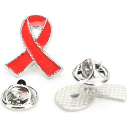 AIDS Prevention Logo Badge Volunteer Activity Party Clothing DIY Badge Decoration Accessories for Men and Women
