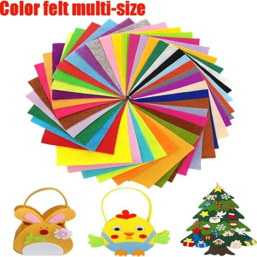 10-40pcs Colorful Non-Woven Felt Fabric Polyester Cloth Felt Fabric DIY Bundle for Sewing Doll Handmade Craft Thick Home Wedding