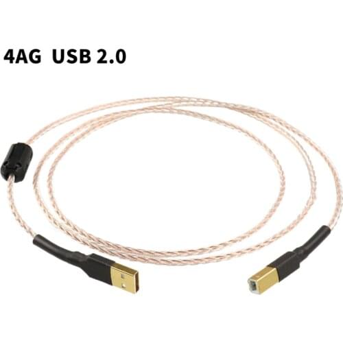4AG Hifi Audio Sound Card DAC Decoder USB2.0 Data Cable A Flat Port B Square Port
