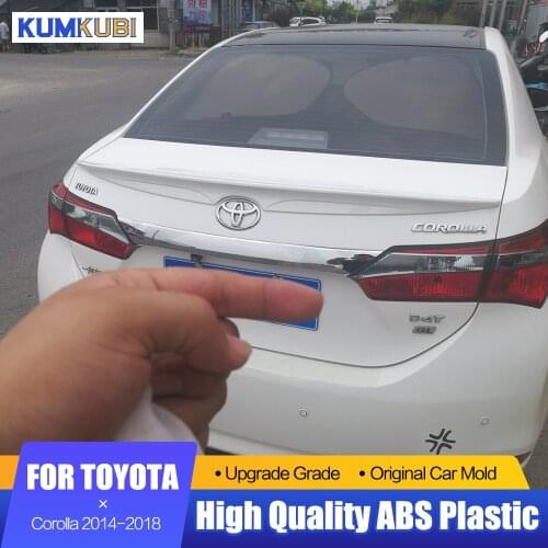 Car Styling ABS Plastic Unpainted Primer Tail Trunk Lip Wing Rear Spoiler Decoration For Toyota Corolla 2014 2015 2016 2017 2018