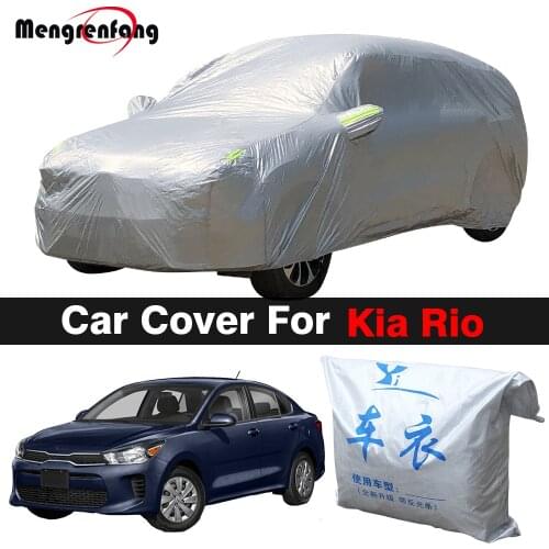 Outdoor Car Cover Auto Sun Anti-UV Snow Rain Dust Protection Cover For Kia Rio Ecuador Pride Tonic
