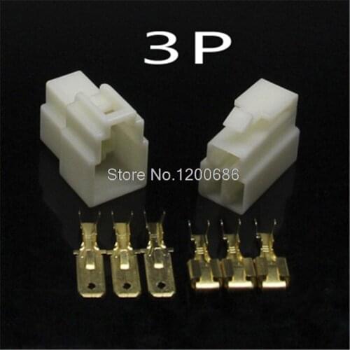Automotive Connector Plug 6.3mm 3P Connector Male-Female Butt Plug connector