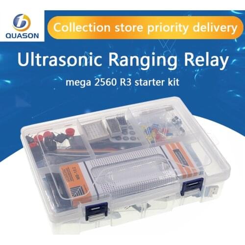 Free shipping mega 2560 r3 starter kit motor servo RFID Ultrasonic Ranging relay LCD for arduino
