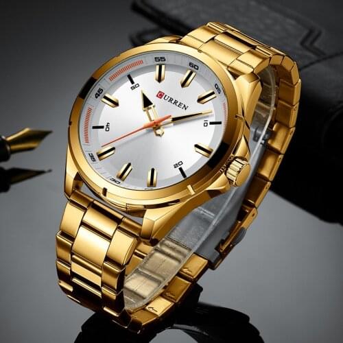 Gold Watches Men Stainless Steel Simple Business Quartz Wristwatch Luxury Fashion Clock Male Relogio Masculino Dropshipping