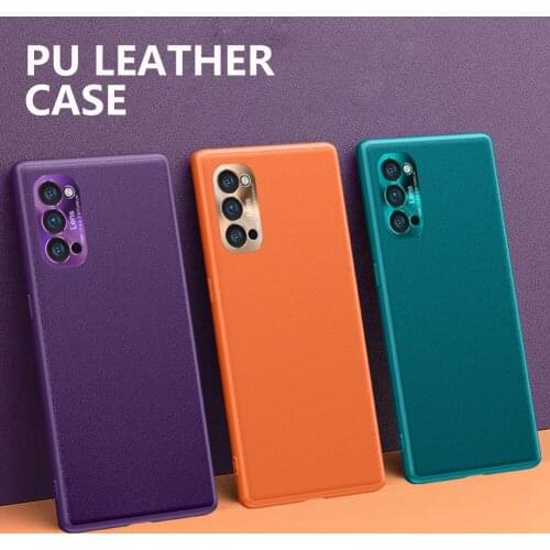 Hard PC capa For OPPO Reno 4 Pro 5G Case luxury Leather shockproof Ultra Thin Curve Protective Cover For Reno4 Pro Back case