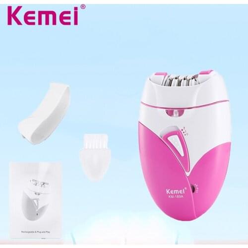 Kemei Womans Epilator Painless Legs Body Depil for Face Hair Removal Shaving Tool Rechargeable Electric Bikini Trimmer F30