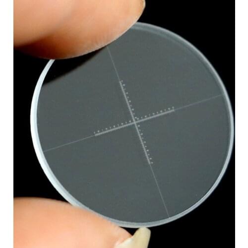 Microscope Eyepiece Lens Micrometer Calibration Slide With cross Scale reticle 0.05mm dust dispersion Calculate Area