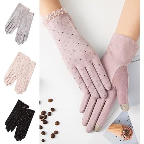 Fashion Women Breathable Anti-UV Anti-skid Full Finger Touch Screen Summer Outdoor Cycling Gloves
