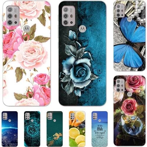 Fashion Flower Case For MOTO G100 Cover For MOTO G30 XT2129 G10 XT2127 Soft Silicone Cat Printing Capa Back Coque