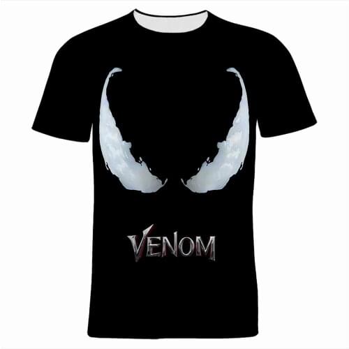 Venom Mens Clothes New Fashion Summer Short Sleeve Women T-shirts Streetwear Marvel 3D Printed Boy Girl Kids T Shirts