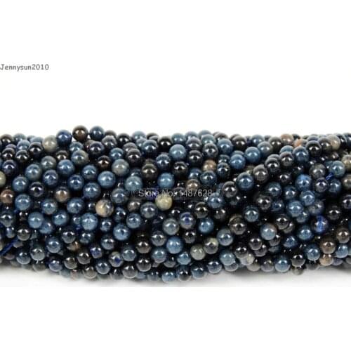 Natural Blue Tigers Eye Gems Stones 3mm Smooth Round Spacer Loose Beads 15'' Strand for Jewelry Making Crafts 5 Strands/Pack
