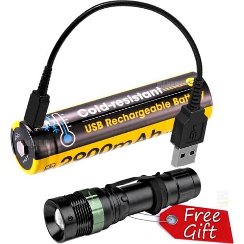 NITECORE NL1829RLTP 2900mAh 18650 Cold Resistant USB Rechargeable Li-ion Battery for freezing environments Built In Charge Port