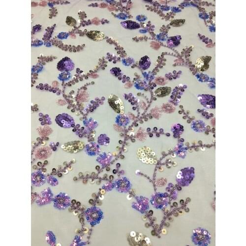 The Latest African Lace Fabric 2021 High-quality Lace French Embroidery Sequined Tulle Lace Fabric Is Nigerian Dress XX3893