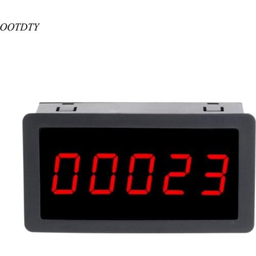 OOTDTY DC 12-24V Red 5 Digit 0.56" LED Panel Counter Meter Up Plus Totalizer 0-99999