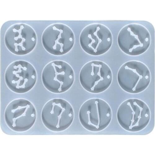 Zodiac Pendant Jewelry Silicone Mold Silicone Pendant Mould With Constellation DIY Resin Crafts Tool DIY Crystal Drop Mold