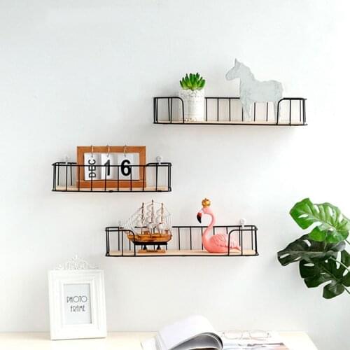Nordic Simple Iron Shelf Art Commodity Kitchen Bathroom Storage Rack Shop Decoration Home Wall Hanger Rack Decorative Frame