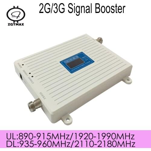 ZQTMAX Amplifier GSM 2G 3G Signal Booster 900 2100 Dual Band UMTS Mobile Cellular Signal Repeater