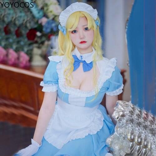 YOYOCOS Azur Lane FFNF Emile Bertin Cosplay Costume Blue Maid Lolita Dress Outfits Fancy Suits Game Uniform Halloween Costumes