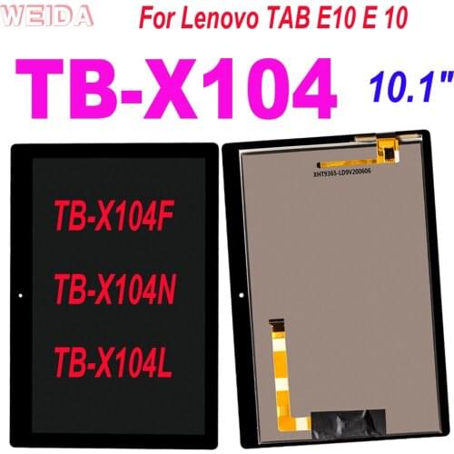 10.1" LCD For Lenovo TAB E10 E 10 TB X104 TB-X104F TB-X104N TB-X104L LCD Display Touch Screen Digitizer Assembly Replacement
