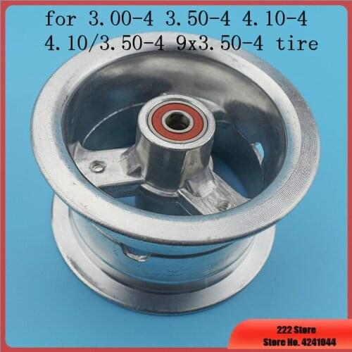 3.00-4 3.50-4 4.10-4 4.10/3.50-4 9x3.50-4''Electric Scooter Wheel hub for Gas scooter bike motorcycle ATV 4 inch Alloy Rims