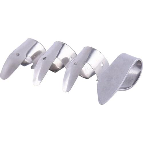 3 Metal Finger Picks + 1 Thumb Pick Set Guitar Fingerpicks For Guitar Dobro Banjo,etc