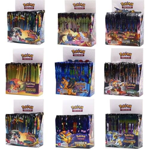 324Pcs Pokemon Cards Box TCG: Evolutions Sun & Moon Pokemon Booster ex gx vmax card Game Toy Kids Birthday Gift