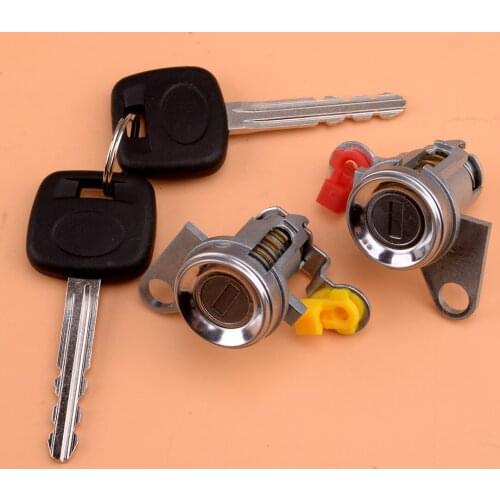 69052-35070 Car Front Door Lock Key Set Fit for Toyota Tacoma 1995 - 1997 1998 1999 2000 2001 2002 2003 2004 DL-TA-95 DL-TY-89