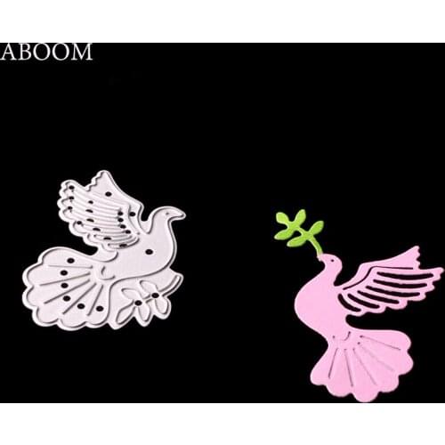 ABOOM 1PC Metal Peace Dove Bird Cutting Cut DIY Scrapbooking Card Album Paper Craft Party Decorative Stencils Punch Die Cut