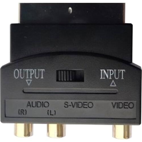 SCART Adaptor AV Block S-video RCA 18cm X 10cm X 3cm (7.09in X 3.94in X 1.18in) Male-female Speakon ONLENY Piece