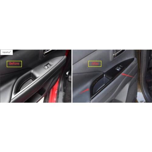 Lapetus Accessories For Mitsubishi Outlander 2013 - 2017 Inside Door Handle Panel Surround Window Lift Switch Cover Kit Trim