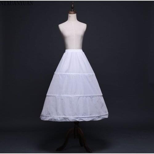 Free shipping High Quality White Petticoats 3 Hoops Wedding Accessories For Wedding Dresses Bridal Gowns In Stock