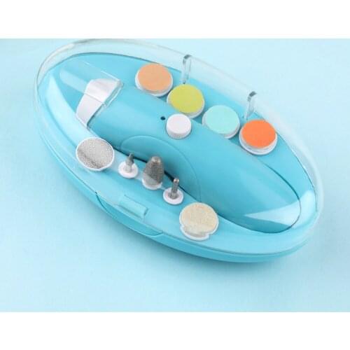 YOUHA Baby Nail Trimmer Set with Light 9 Grinding Heads Trim Polish Grooming Kit Electric Nail File for Newborn Infant Toddler