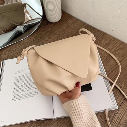Designer Bags Folds PU Leather Crossbody Bags for Women 2020 Shoulder Handbags Winter Branded Womens Trending Hand Bag