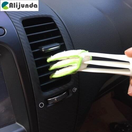 Double head car air conditioning rair outlet shutter window cleaning brush for Geely Vision SC7 MK CK Cross Gleagle SC7 Englon