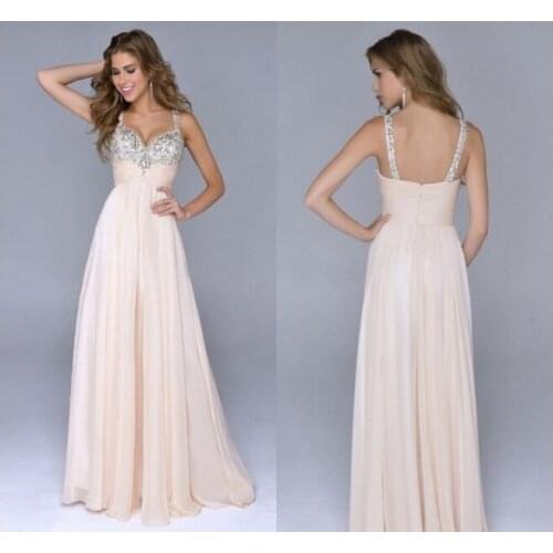 45 pretty girl coral peach purple champagne Spaghetti Straps elegant formal dresses evening gowns 2018 new fashion