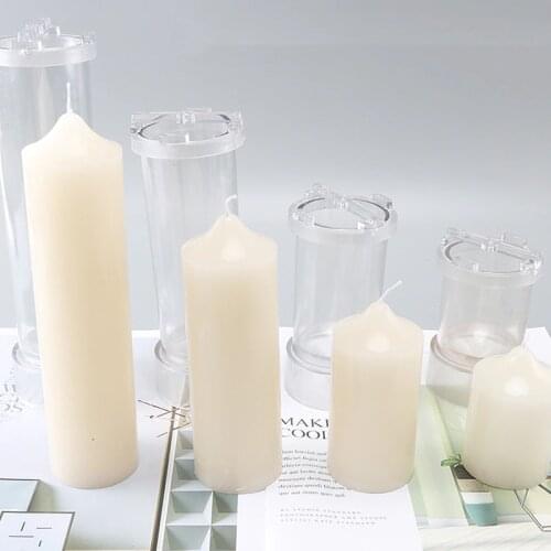 Handcraft diameter 5cm DIY candle mold pc material steeple top candle holder cylindrical diy candle moulds diy lz20