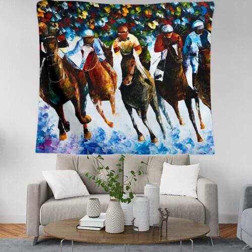 PLstar Cosmos horse race Tapestry 3D Printing Tapestrying Rectangular Home Decor Wall Hanging style-9