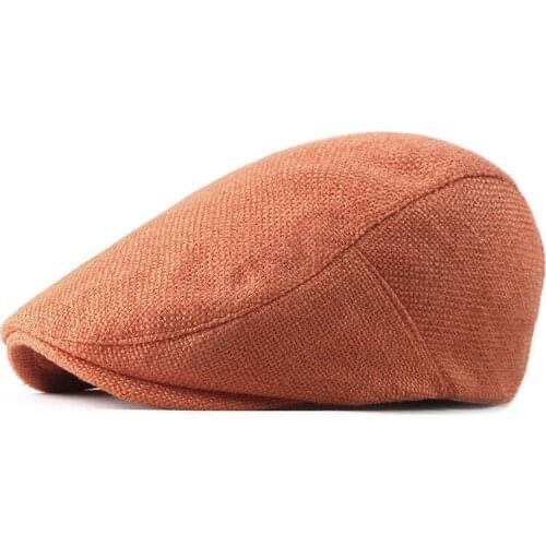 Spring Summer Solid Color Newsboy Caps Men Flat Peaked Cap Women Painter Beret Hats 21