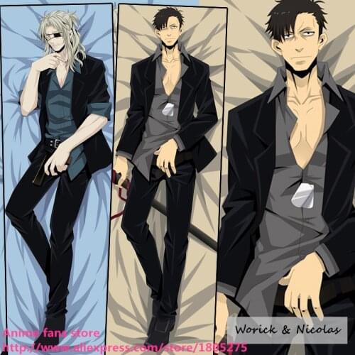 Cool Japan Anime Pillowcase GANGSTA HANDY MAN Arcangelo Worick & Nicolas Brown Pillow Case Cover decorative Hugging Body Bedding