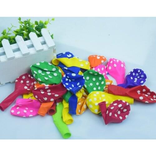 Latex Dot colorful round Balloon Toys 12 inch for Party Wedding Decoration Birthday outdoor activity Scene layout Inflatable