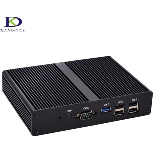 Fanless Mini PC Quad Core Intel Celeron J1900 2.0GHz support windows 7 8 Linux Ubuntu Mini Computer HDMI WiFi Dual LAN TV Box