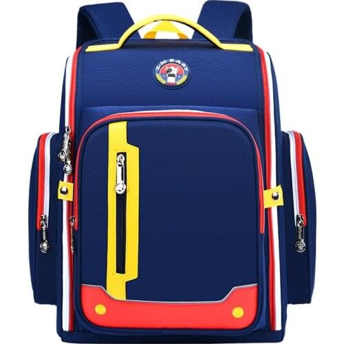 Fashion Noble Children Backpack New Grades 1-3-6 Lightweight Orthopedics School Bag Student School Backbag Full Open Space Bag